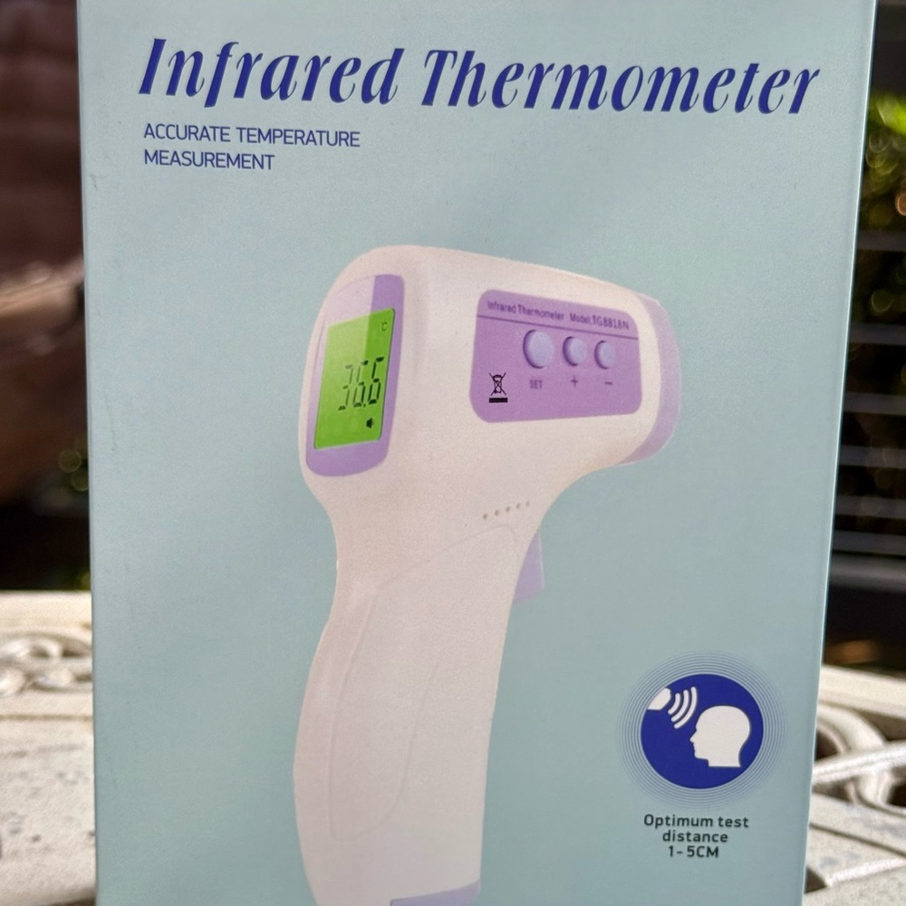 Infrared Thermometer with Purple Accents